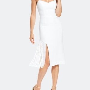 NWT Dress the Population White Rory Fringe Dress